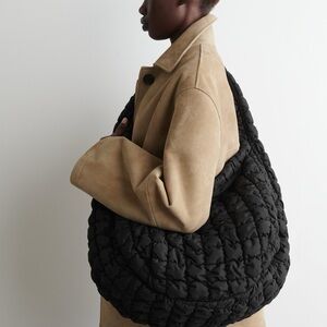 COS Oversized Black Quilted Bag